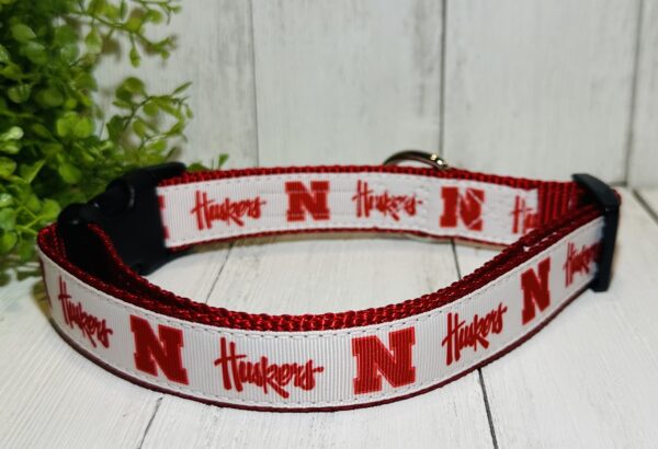 Nebraska Cornhusker White And Red Dog / Pet Collar - Image 2