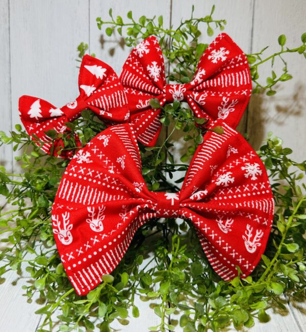 Red Christmas Bow Tie - Image 2