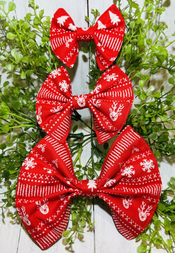 Red Christmas Bow Tie - Image 3