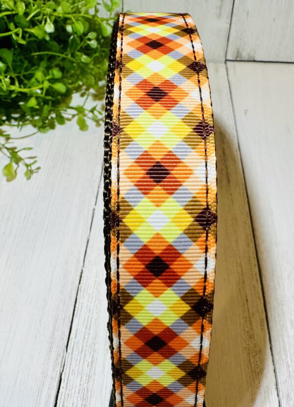 Yellow and Orange Plaid Pet Collar - Image 2